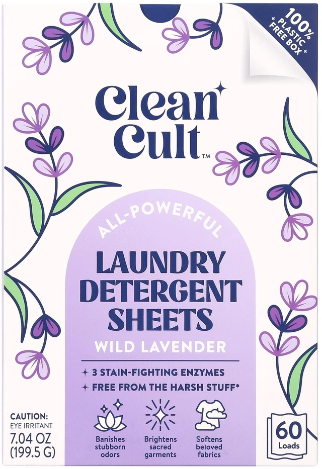 Alt view image 3 of 6 - Cleancult Laundry Detergent Sheets, Wild Lavender Scent, 60 Count