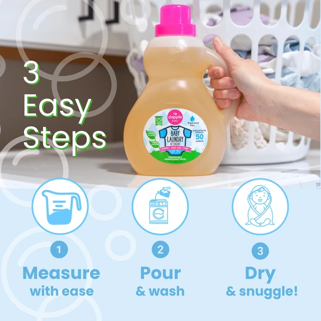 Alt view image 2 of 5 - Dapple Baby Laundry Detergent Fragrance-Free 50 fl oz Bottle