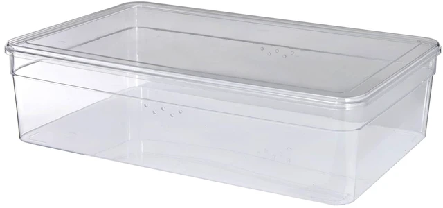 Main image of Mainstays Clear Glossy Plastic Boot Box with Lid, Shoe Organizer for Closet Storage