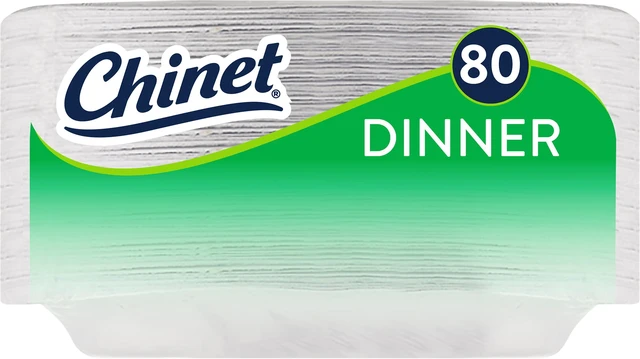Alt view image 3 of 6 - Chinet Classic Premium Disposable Paper Dinner Plates, 10 3/8", White, 80 Count