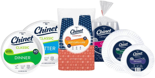 Alt view image 6 of 6 - Chinet Classic Premium Disposable Paper Dinner Plates, 10 3/8", White, 80 Count