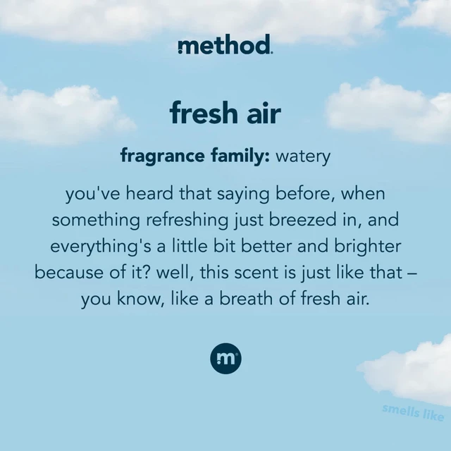 Alt view image 7 of 7 - Method Laundry Detergent Fresh Air, 53.5 fl oz, 66 Loads