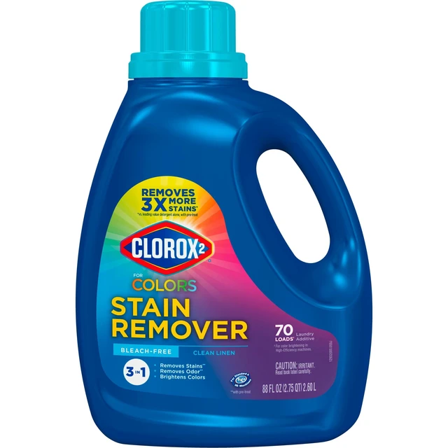 Alt view image 4 of 5 - Clorox 2 for Colors Stain Remover and Laundry Additive, Bleach Free, Clean Linen, 88 Fluid Ounces