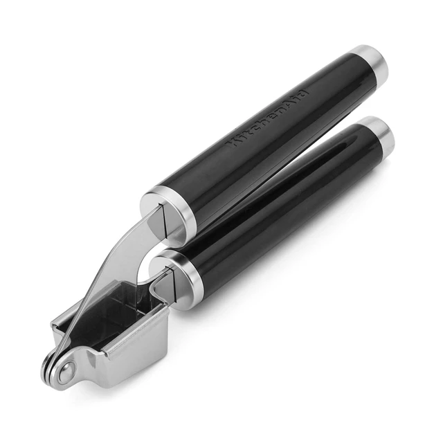 Alt view image 7 of 7 - Kitchenaid 0.58 lb Stainless Steel Garlic Press with Black Rubber Handle