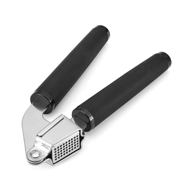 Alt view image 4 of 7 - Kitchenaid 0.58 lb Stainless Steel Garlic Press with Black Rubber Handle