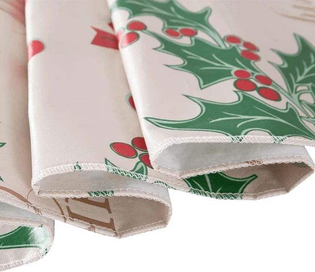 Alt view image 6 of 6 - Ray Star 60 Round PVC Tablecloth, 100% Waterproof Oil Proof Spill Proof, Wipe Clean, Christmas Halloween