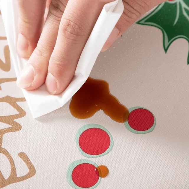Alt view image 3 of 6 - Ray Star 60 Round PVC Tablecloth, 100% Waterproof Oil Proof Spill Proof, Wipe Clean, Christmas Halloween
