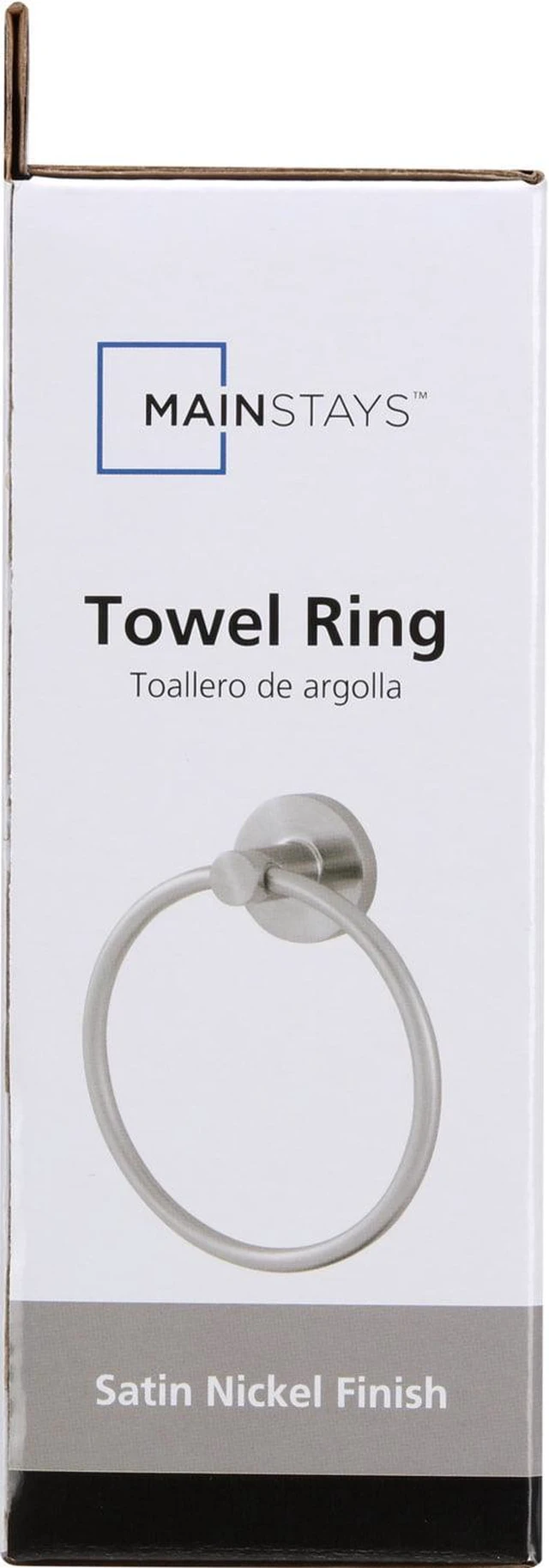 Alt view image 2 of 6 - Mainstays Modern Round Towel Ring, Satin Nickel