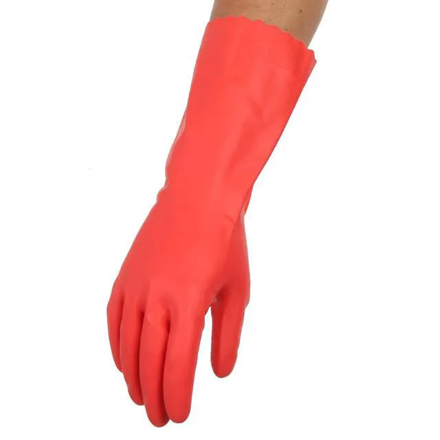 Alt view image 2 of 6 - Great Value Latex-Free Household Gloves, Medium, 4 Pack, 1 Pair, Red