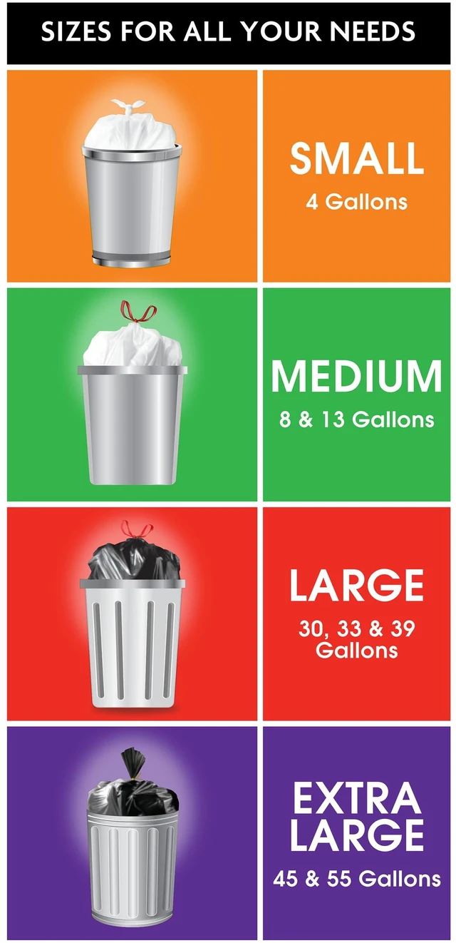 Alt view image 3 of 6 - Great Value 30-Gallon Drawstring Large Bags, Unscented, Blue, 3 Pack, 20 Bags