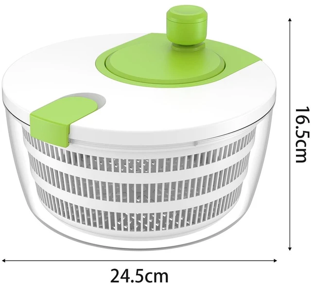 Alt view image 2 of 7 - Mainstays 4qt Salad Spinner Vegetable Dryer, Green, BPA-Free