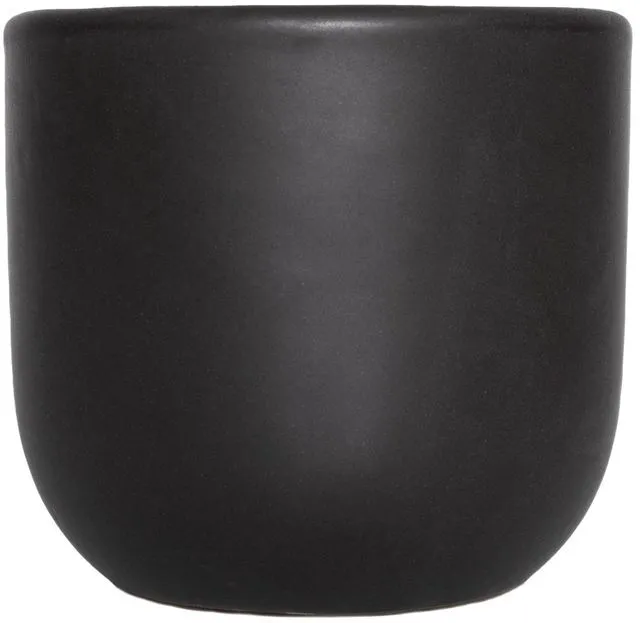 Main image of Plant with Purpose 5 in. Clay Semi Matte Black Grant Container - 1 Piece