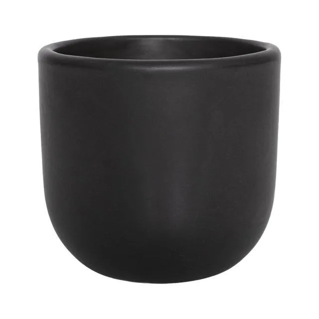 Alt view image 2 of 5 - Plant with Purpose 5 in. Clay Semi Matte Black Grant Container - 1 Piece