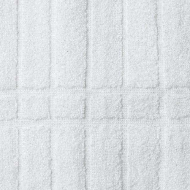 Alt view image 3 of 5 - Mainstays Performance Cotton 6-Piece Bath Towel Set, Textured White