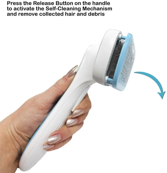 Alt view image 2 of 6 - Pets First Self Cleaning Dog & Cat Slicker Brush