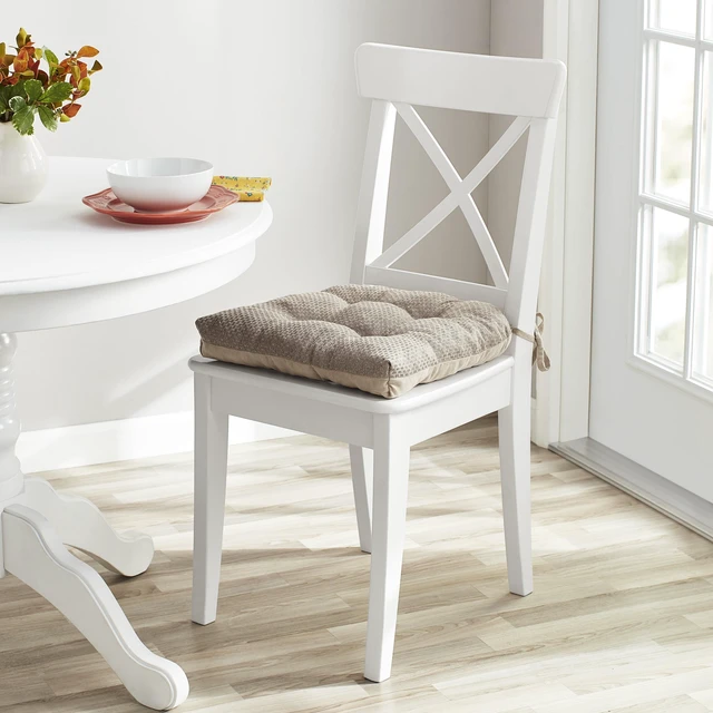 Alt view image 2 of 5 - Better Homes & Gardens Shredded Memory Foam Chair Cushion, Tan, 16" x 14.5", Single