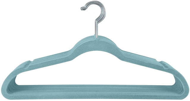 Main image of Simplify Slim Velvet Plastic Clothes Hangers, 25 Count