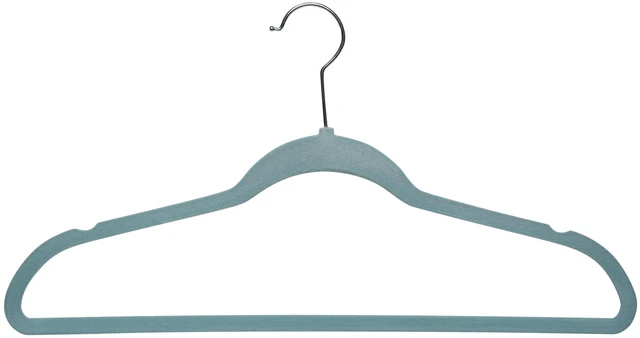 Alt view image 4 of 5 - Simplify Slim Velvet Plastic Clothes Hangers, 25 Count