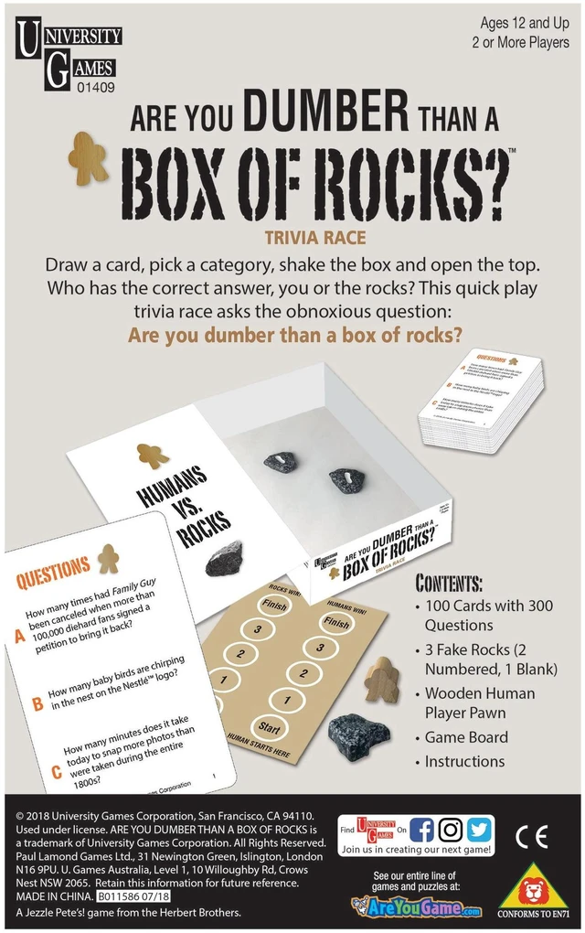 Alt view image 5 of 5 - University Games Box of Rocks Party Game, 1 or More Players, Ages 12 and Up