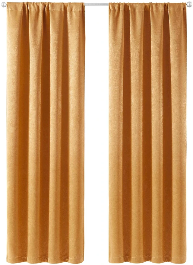 Main image of Mainstays Shimmer Rod Pocket 99% Blackout Curtains, Set of 2, 37in W x 84in L