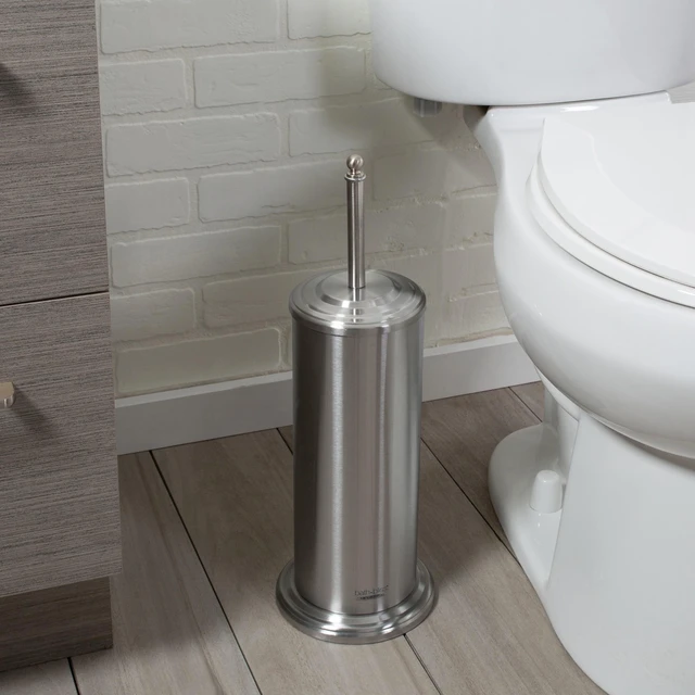 Alt view image 5 of 5 - Bath Bliss 18.5"H x 4.9"L Stainless Steel Bathroom Toilet Plunger