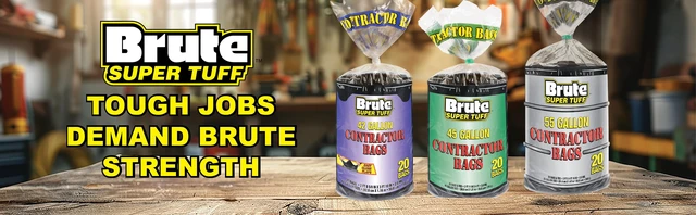 Alt view image 6 of 6 - Brute Super Tuff Contractor Trash Bags, 45-Gallon, 20 Count