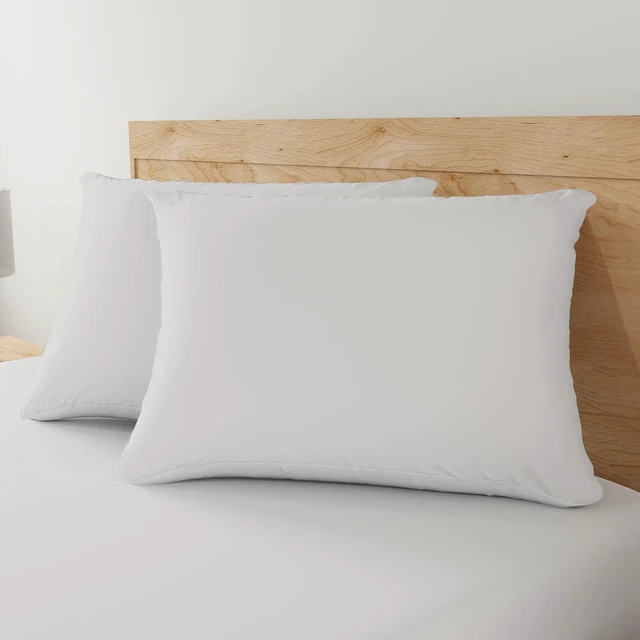 Alt view image 7 of 7 - Mainstays Allergy Relief Bed Pillows, Standard/Queen, Firm Support, Back and Side Sleeper, 2 Count
