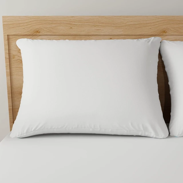 Alt view image 5 of 7 - Mainstays Allergy Relief Bed Pillows, Standard/Queen, Firm Support, Back and Side Sleeper, 2 Count