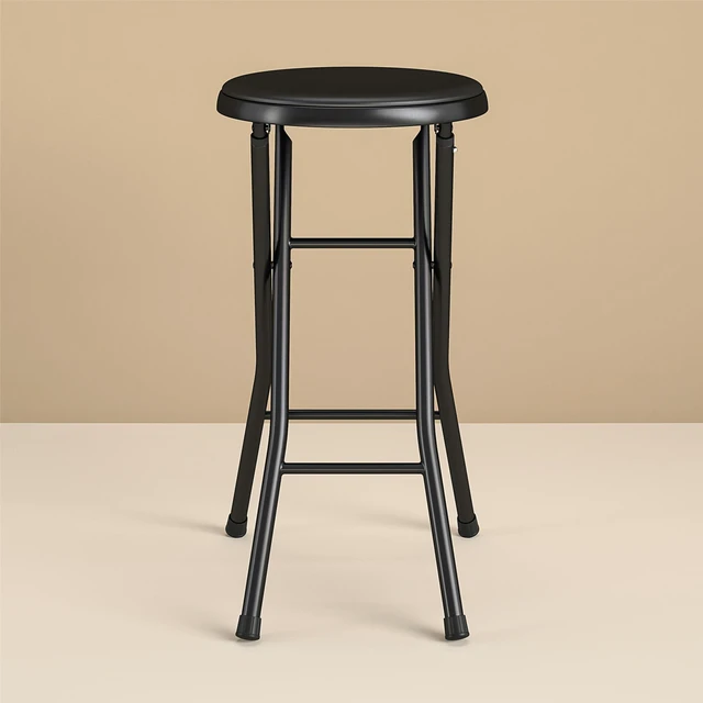 Alt view image 4 of 6 - Mainstays Folding Vinyl Padded Counter Stool, Black