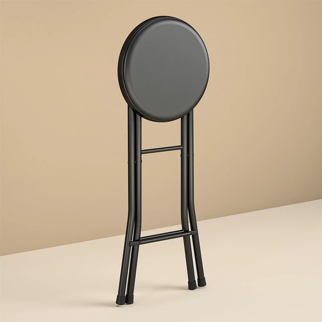Alt view image 6 of 6 - Mainstays Folding Vinyl Padded Counter Stool, Black