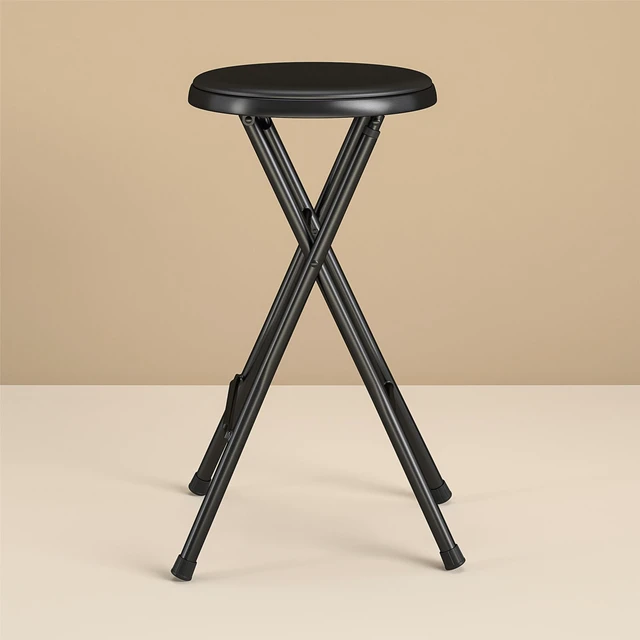 Alt view image 5 of 6 - Mainstays Folding Vinyl Padded Counter Stool, Black