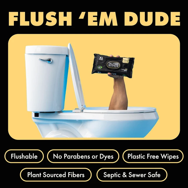 Alt view image 2 of 6 - DUDE Flushable Extra Large Shea Butter Smooth Wet Wipes, 240 Count