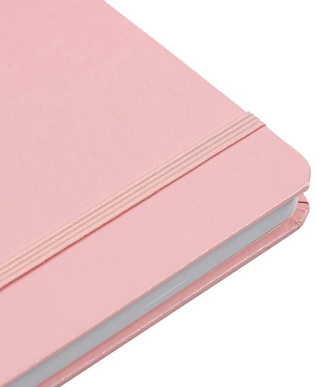 Alt view image 5 of 6 - JAM Paper Hardcover Notebook with Elastic Band, Baby Pink, Large, 5 7/8 x 8 1/2 in, 1 Pack