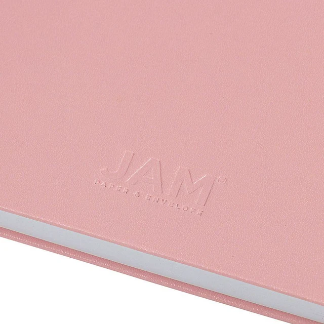 Alt view image 4 of 6 - JAM Paper Hardcover Notebook with Elastic Band, Baby Pink, Large, 5 7/8 x 8 1/2 in, 1 Pack