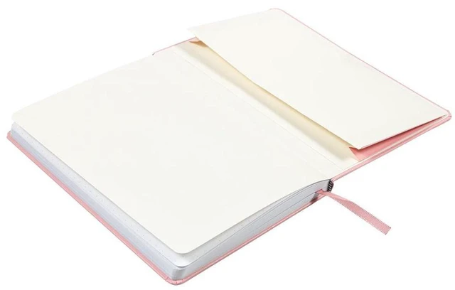 Alt view image 2 of 6 - JAM Paper Hardcover Notebook with Elastic Band, Baby Pink, Large, 5 7/8 x 8 1/2 in, 1 Pack