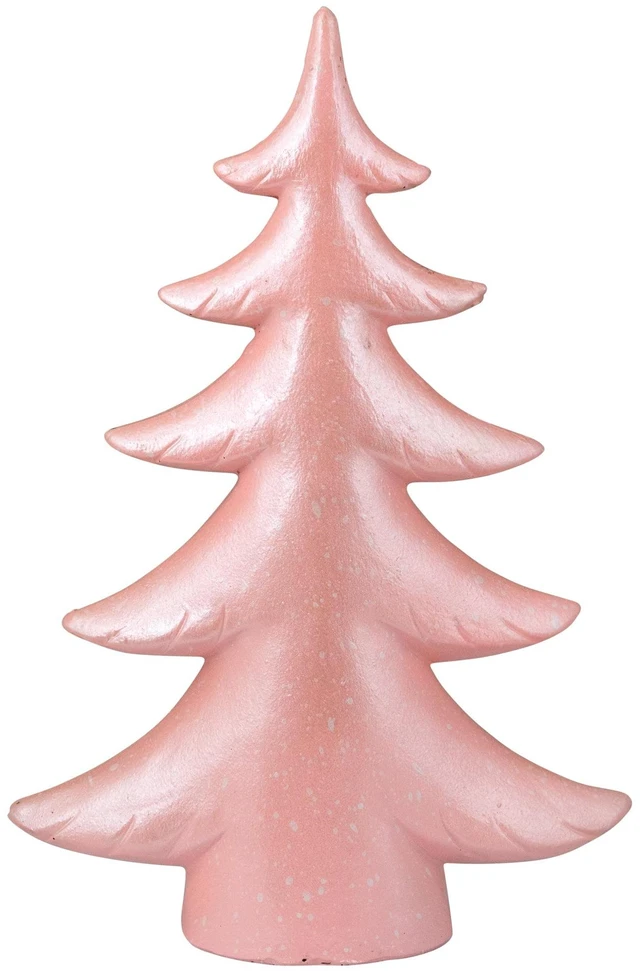 Alt view image 5 of 6 - Northlight 10" Snowy Shiny Christmas Tree Tabletop Decoration, Light Pink