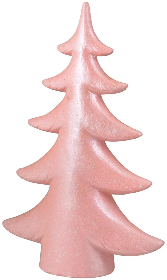 Alt view image 6 of 6 - Northlight 10" Snowy Shiny Christmas Tree Tabletop Decoration, Light Pink