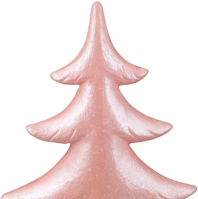 Alt view image 2 of 6 - Northlight 10" Snowy Shiny Christmas Tree Tabletop Decoration, Light Pink