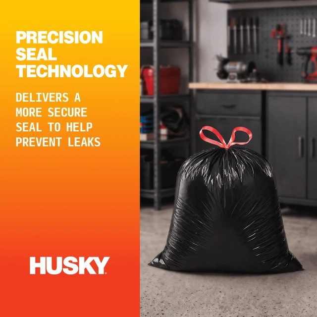 Alt view image 5 of 6 - Husky 30 Gallon Drawstring Trash Bags, 80 Count