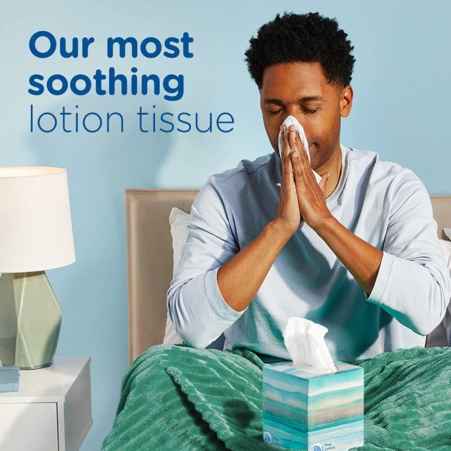 Alt view image 2 of 6 - Puffs Plus Lotion Facial Tissue, 8 Cube Boxes, 72 Tissues Per Box