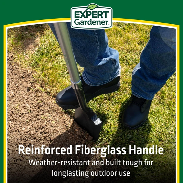 Alt view image 6 of 6 - Expert Gardener Fiberglass D-Handle Garden Spade with Ergonomic Comfort Grip