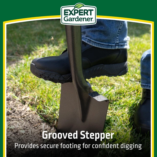 Alt view image 2 of 6 - Expert Gardener Fiberglass D-Handle Garden Spade with Ergonomic Comfort Grip