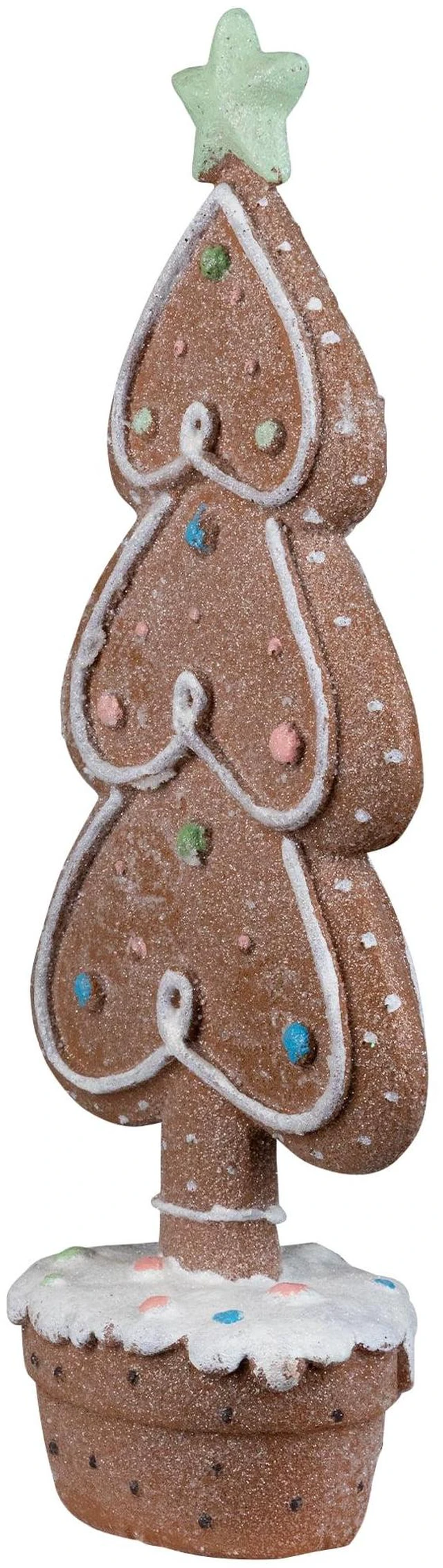 Alt view image 4 of 7 - 5-inch Gingerbread Cookie Christmas Tree with Icing and Star Decoration