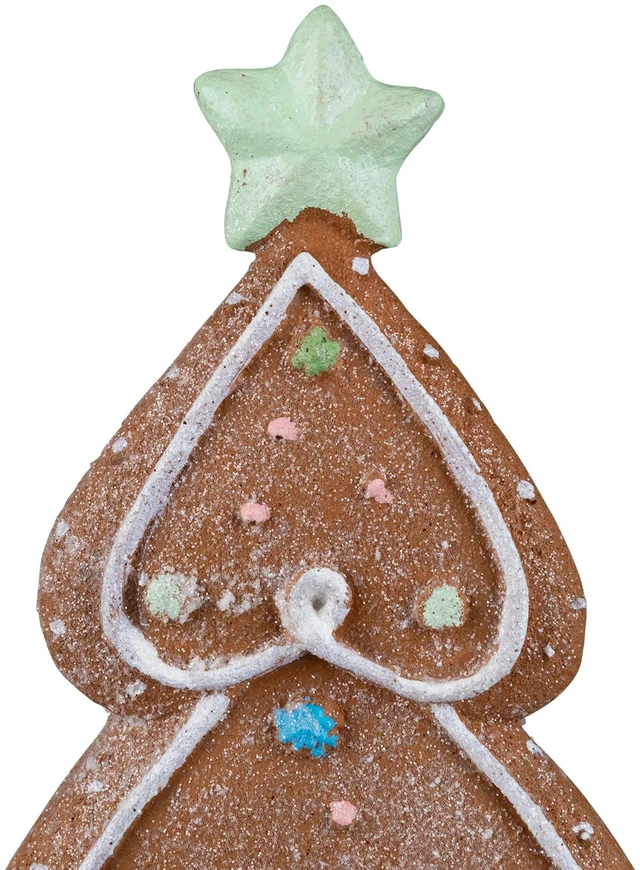 Alt view image 5 of 7 - 5-inch Gingerbread Cookie Christmas Tree with Icing and Star Decoration