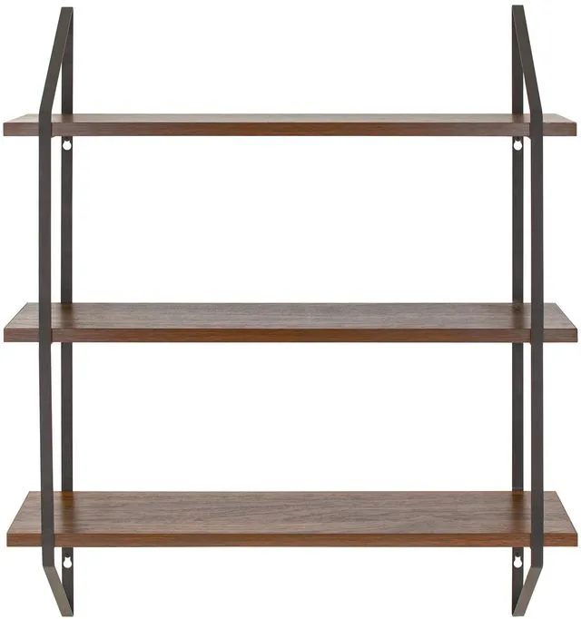 Alt view image 4 of 5 - Better Homes & Gardens 3-Tier 20in Wall Shelf with Brackets, Walnut