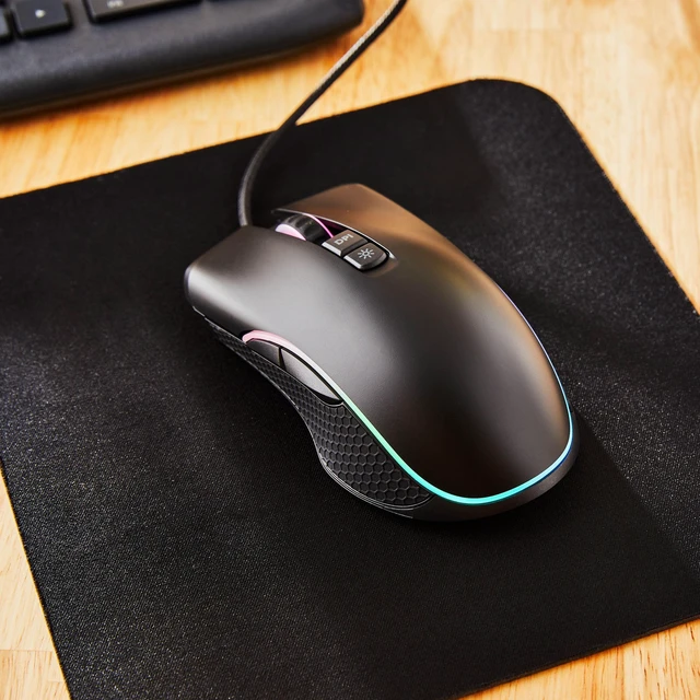 Alt view image 2 of 7 - Onn Wired USB Gaming Mouse with Adjustable DPI, Backlit, 7-Button, Black