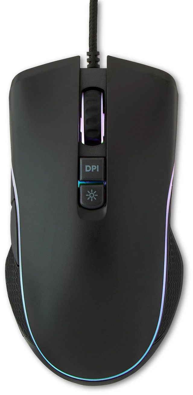Alt view image 3 of 7 - Onn Wired USB Gaming Mouse with Adjustable DPI, Backlit, 7-Button, Black