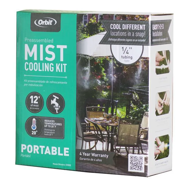 Alt view image 2 of 6 - Orbit Portable Mist Water Cooling System, Beige, Durable Plastic, 12ft
