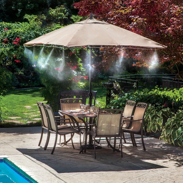 Alt view image 3 of 6 - Orbit Portable Mist Water Cooling System, Beige, Durable Plastic, 12ft