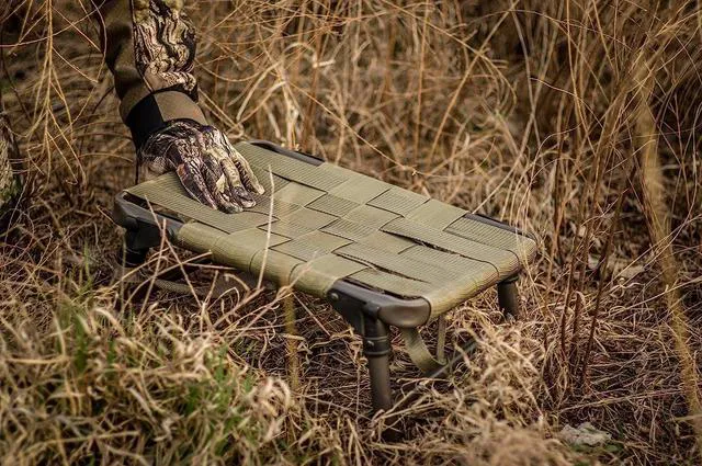 Alt view image 4 of 5 - HS Strut Seat with Folding Legs and 2"Nylon Webbed Seat, Durable Compact Portable Easy to Carry Collapsible Turkey Hunting Chair